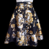 Gold & Silver Floral Skirt