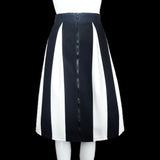 Striped Box Pleated Waist Skirt