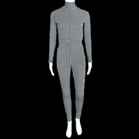 Houndstooth Knitted Bodysuit