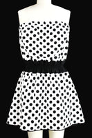 Polka Dot Strapless Mini Dress
