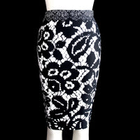 Geometric Printed Pencil Skirt