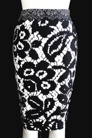 Geometric Printed Pencil Skirt