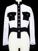 S/S Black and White Snap Jacket