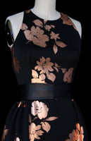 Copper Floral Printed Dress