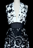 Abstract Printed Halter Dress