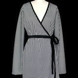 Houndstooth Wrap Dress