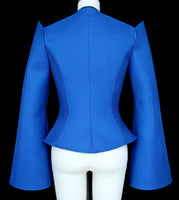 Blue Nylon Cutout Jacket