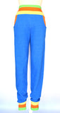 Blue and Multicolor Sweatpants