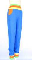 Blue and Multicolor Sweatpants