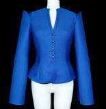 Blue Nylon Cutout Jacket