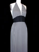 Houndstooth Halter Dress